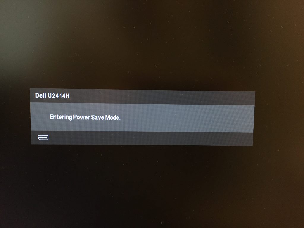 Second monitor entering power save mode